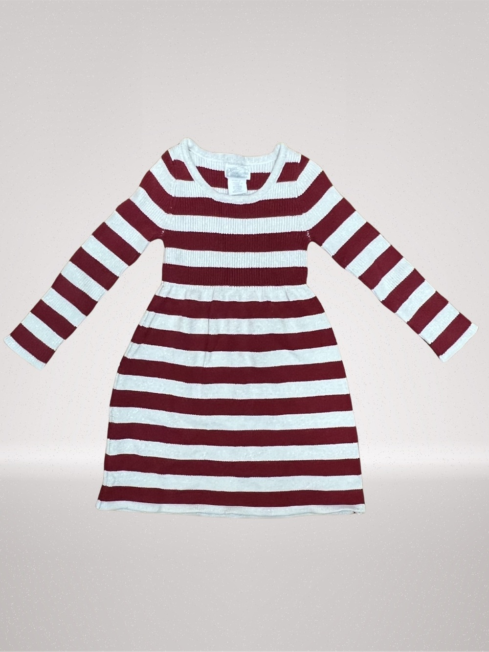 Heirlooms Girls Red & White Striped Sweater Dress Size 6X
